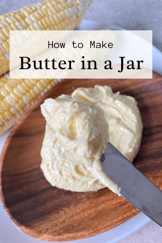 how to make butter in a jar pin image