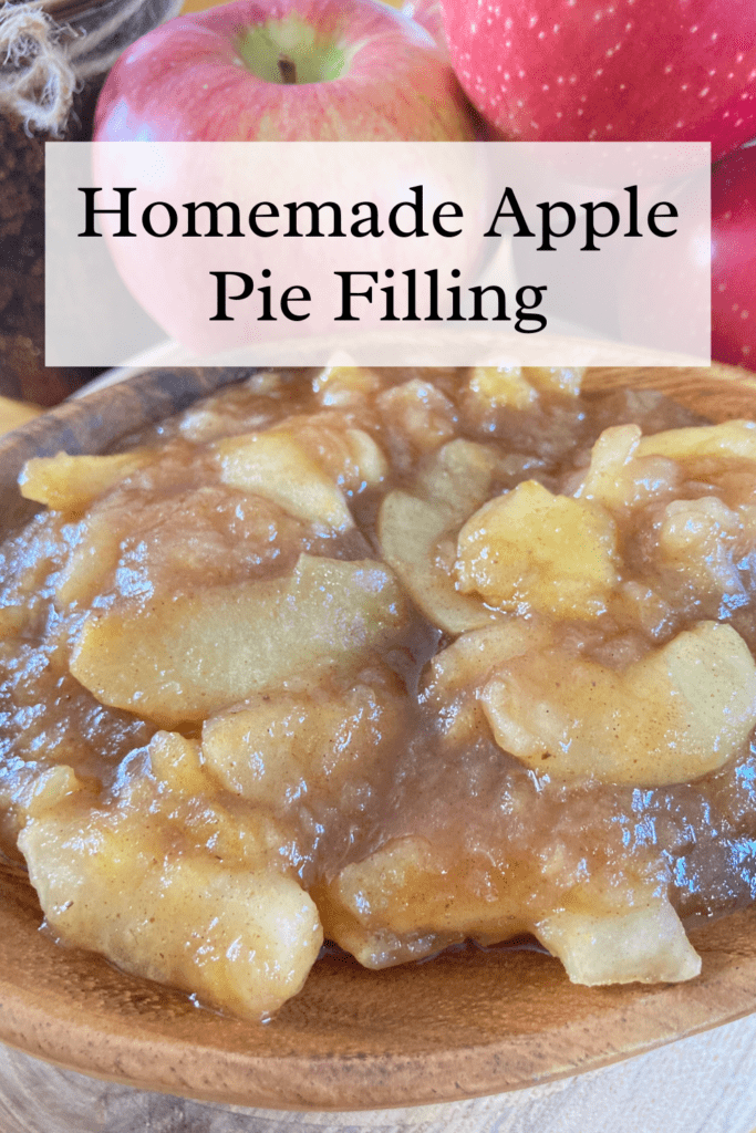homemade apple pie filling pin image