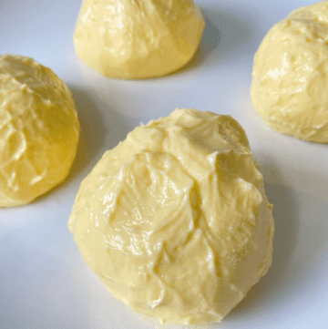 butter balls on a plate