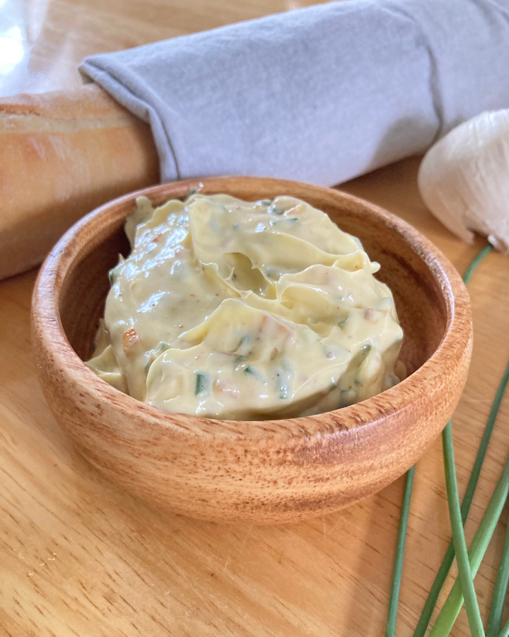 garlic herb butter in a bowl
