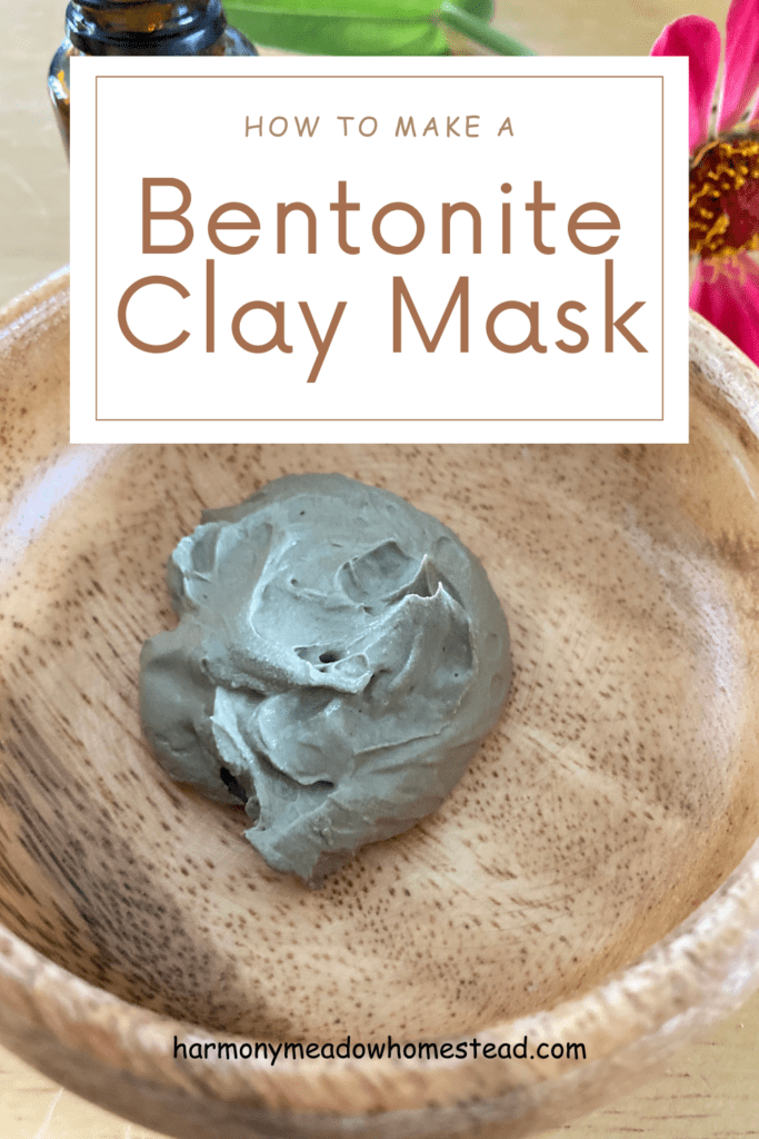 how to make a bentonite clay mask pin image