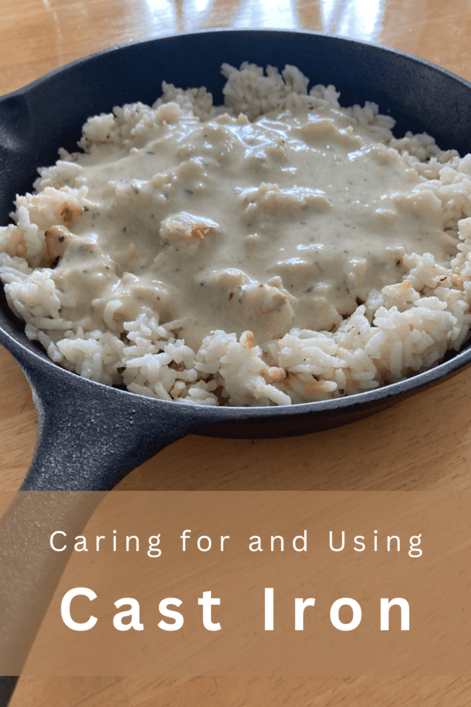 caring for and using cast iron pin image
