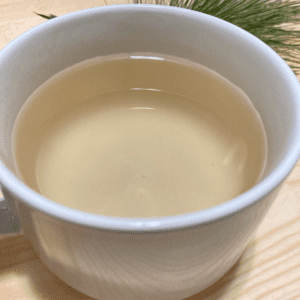 a cup of pine needle tea