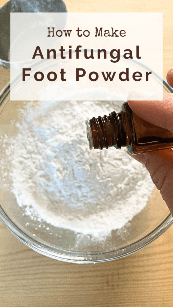 how to make antifungal foot powder pin image