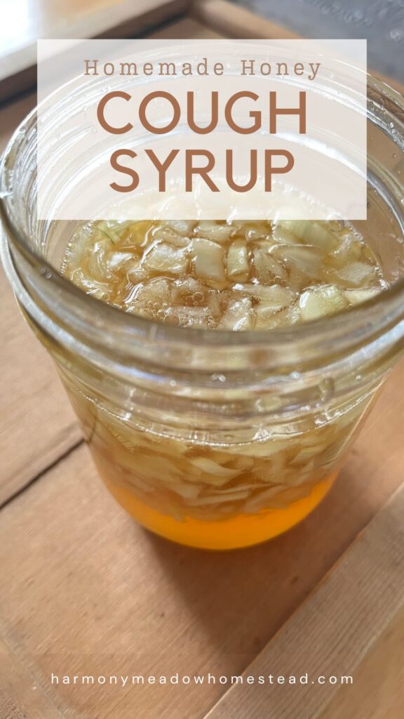 homemade honey cough syrup pin image