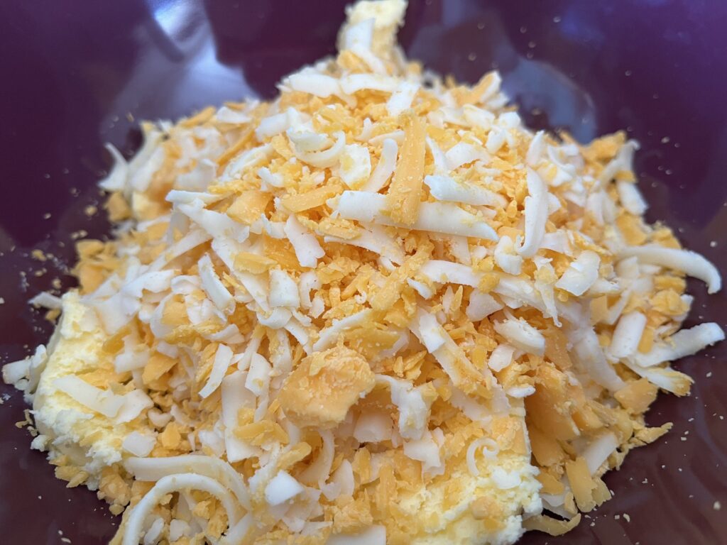 cheese and butter in a bowl