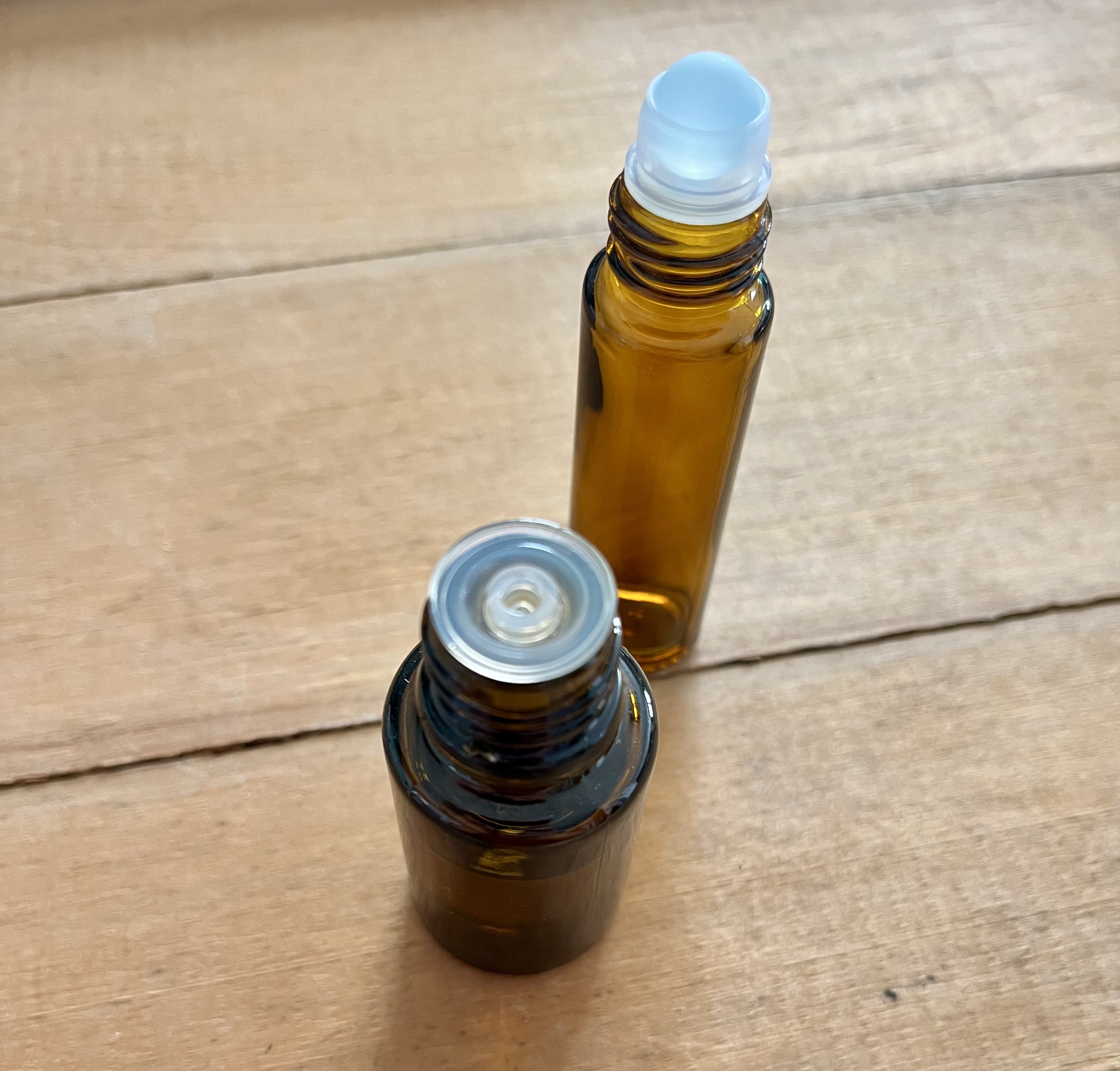 lemongrass essential oil in an amber bottle